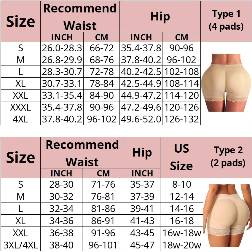 CXZD Women Hip Pads Fake Ass Butt Lifter Booties Enhancer Booty Buttocks Trimmer Waist Trainer Shapewear Body Tummy Shaper