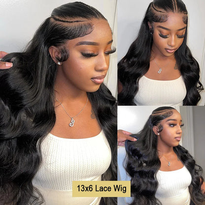 30 Inches Body Wave 13x4 HD Transparent Lace Front Brazilian Human Hair Wigs 250 Density 13x6 Body Wave Lace Frontal Wig