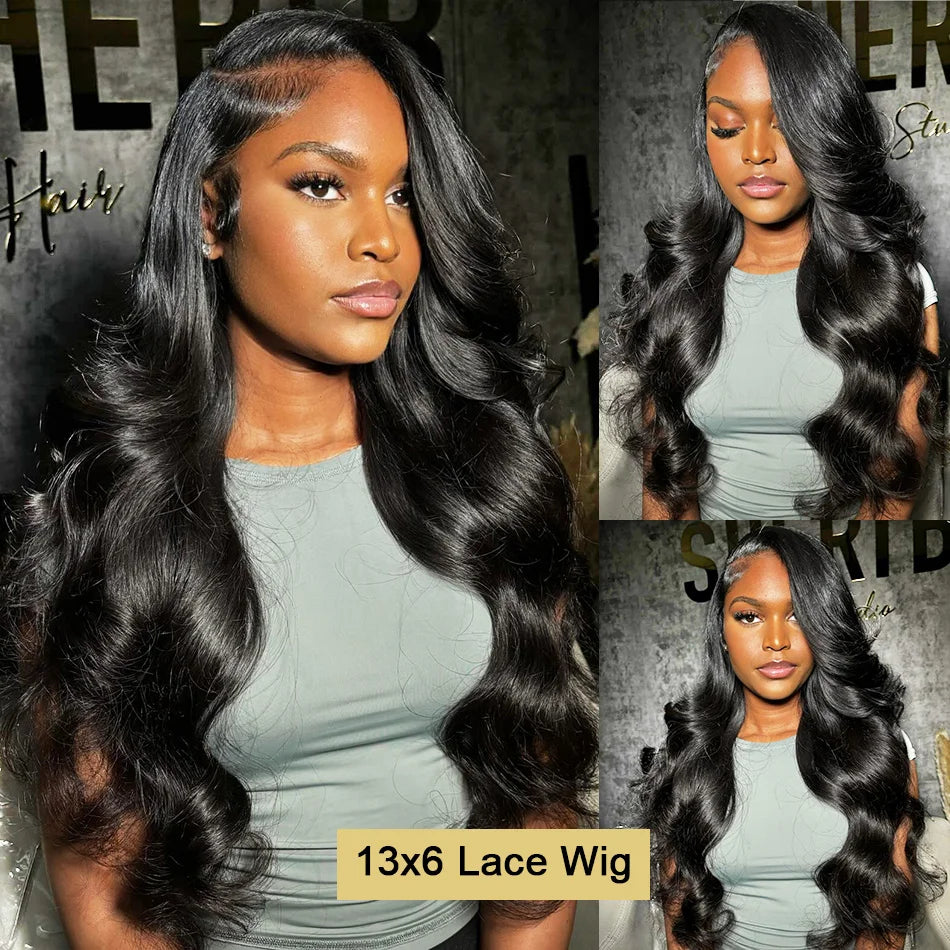 30 Inches Body Wave 13x4 HD Transparent Lace Front Brazilian Human Hair Wigs 250 Density 13x6 Body Wave Lace Frontal Wig