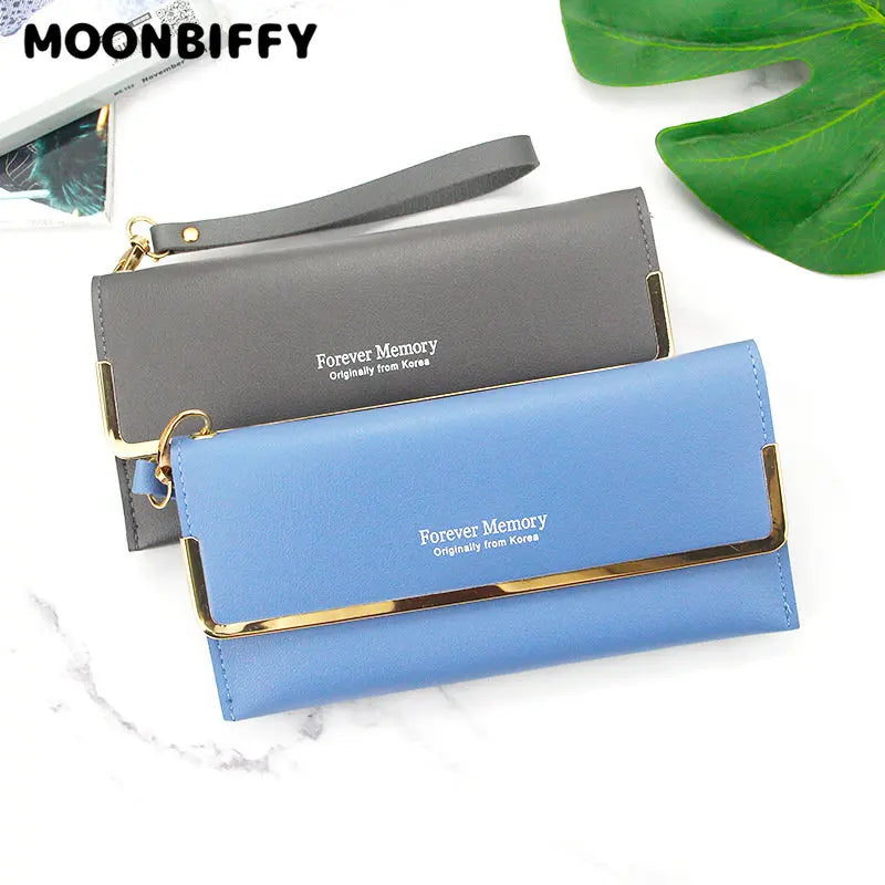 Women Wallet Anti Theft Leather Wallets for Woman Long Zipper Large Lady Clutch Bag Female Purses Card Holder Purse محفظة كروت