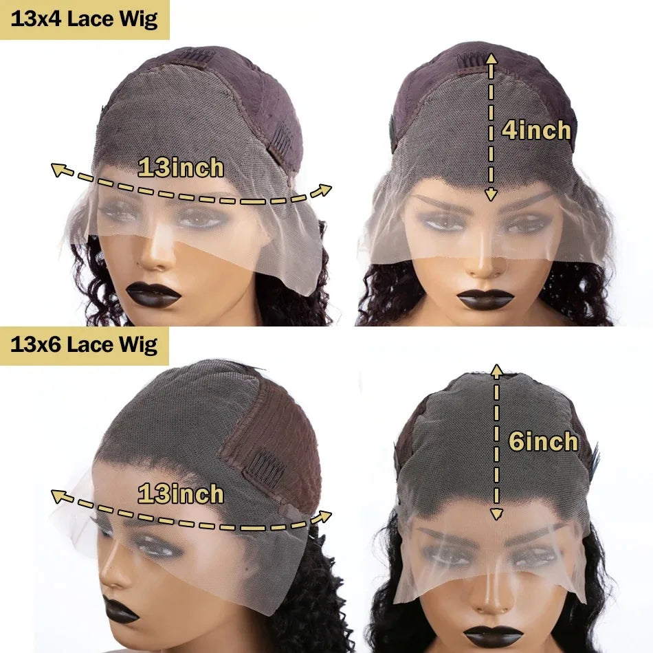 30 Inches Body Wave 13x4 HD Transparent Lace Front Brazilian Human Hair Wigs 250 Density 13x6 Body Wave Lace Frontal Wig